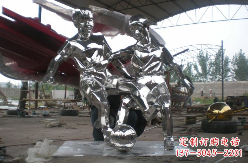 信阳不锈钢足球雕塑精美的艺术品
