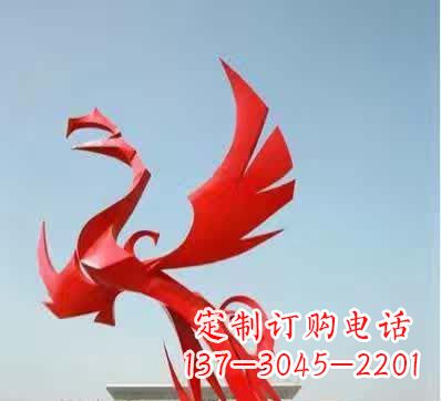 信阳不锈钢铁艺凤凰雕塑美丽的象征