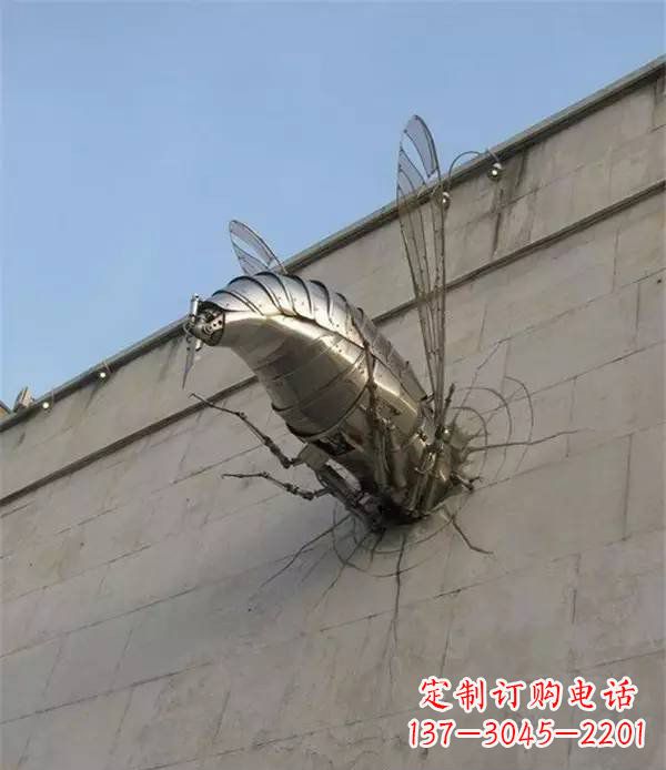 信阳美丽的不锈钢无头动物雕塑
