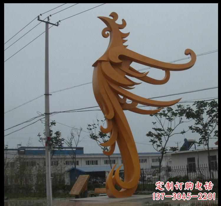 信阳不锈钢凤凰雕塑抽象艺术的精美杰作