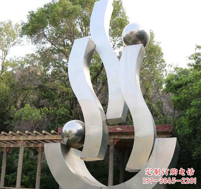 信阳不锈钢小区“飘带雕塑”一种充满艺术气息的雕塑
