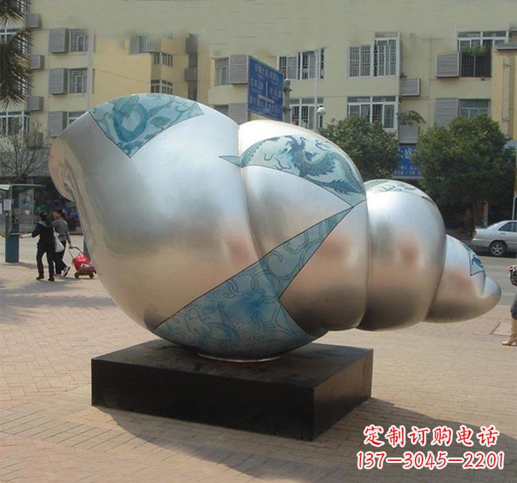 信阳不锈钢海螺雕塑——给小区增添美的魅力