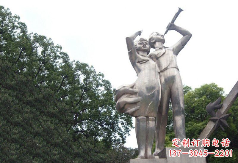 信阳不锈钢小学生雕塑缔造美丽校园新风貌