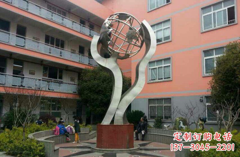 信阳不锈钢地球雕塑传承世界文化