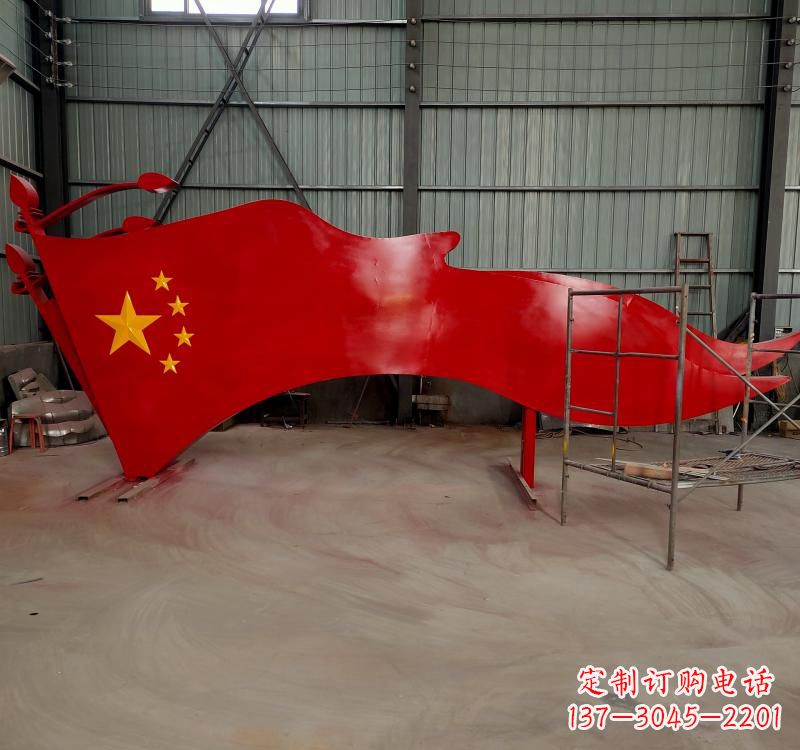 信阳不锈钢校园党旗雕塑传承红色基因