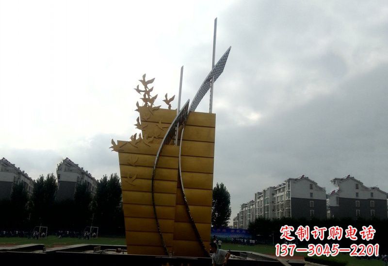 信阳不锈钢校园帆船雕塑引领新时代