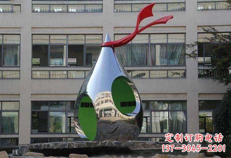 信阳不锈钢校园水滴雕塑