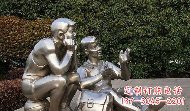 信阳不锈钢的学生雕塑