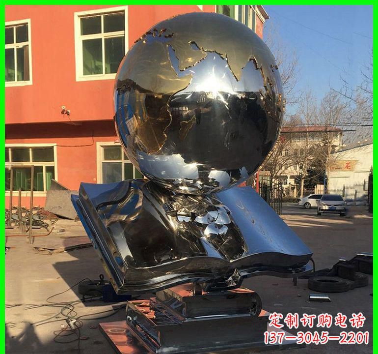 信阳不锈钢学校艺术书籍雕塑