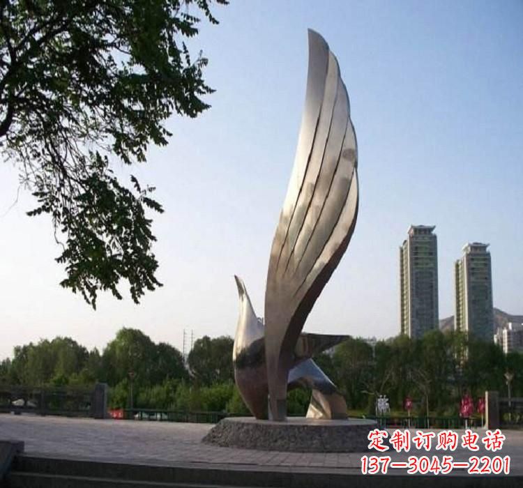 信阳精美的不锈钢翅膀雕塑