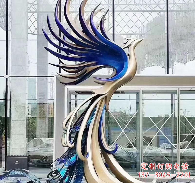 信阳不锈钢艺术凤凰雕塑——璀璨夺目的艺术之美