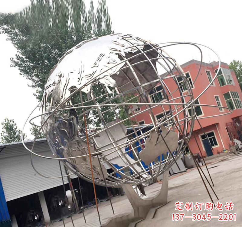 信阳不锈钢艺术镂空地球仪雕塑