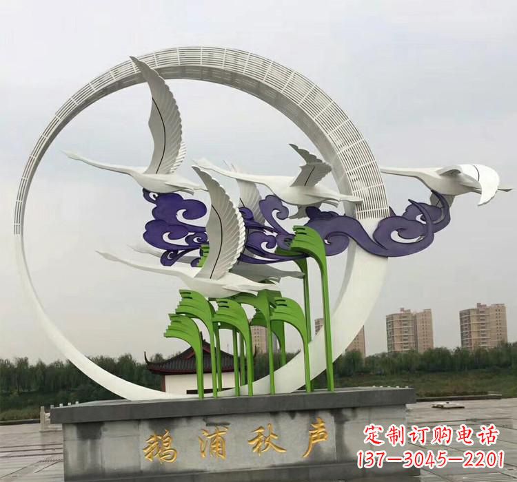 信阳不锈钢艺术——仙鹤雕塑