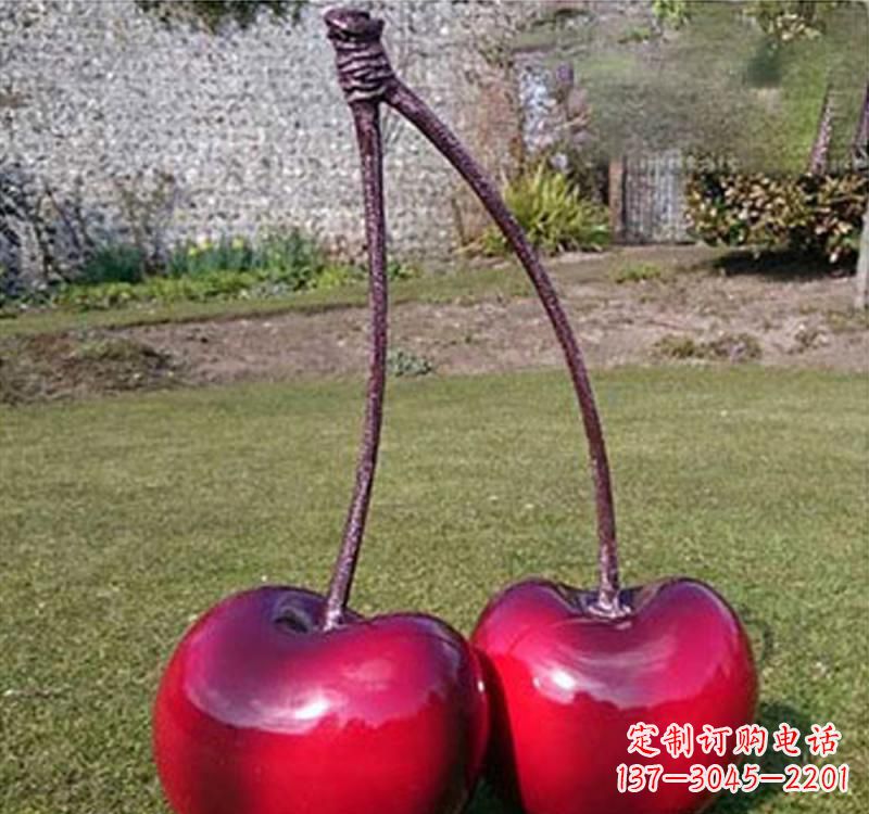 信阳不锈钢樱桃雕塑传承美好记忆