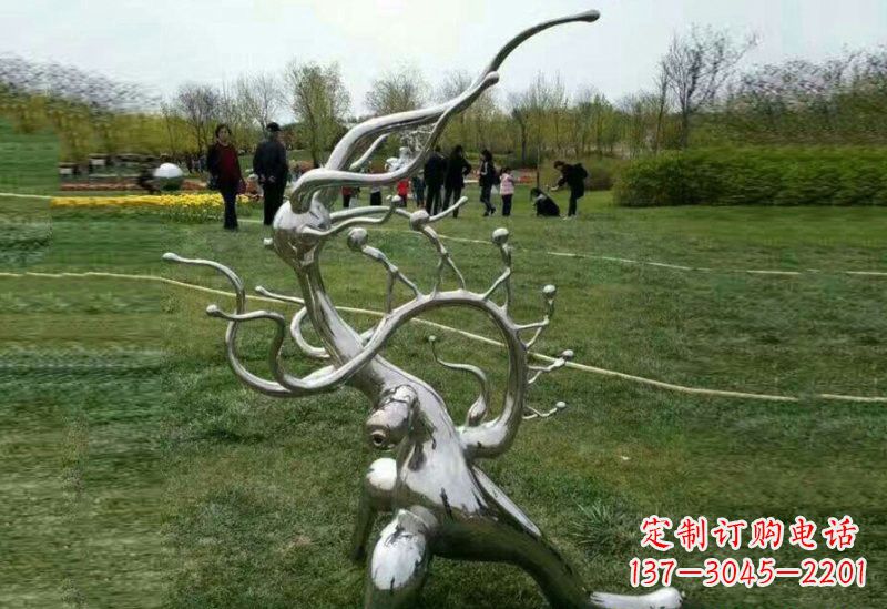 信阳不锈钢树枝雕塑精美的艺术装饰