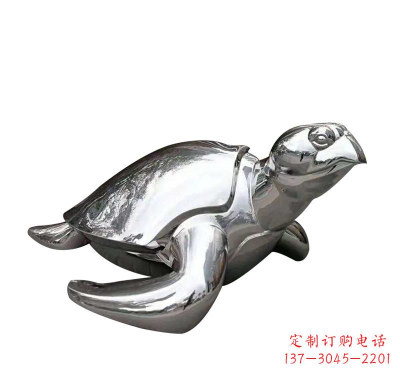 信阳不锈钢海龟雕塑象征着长寿和坚强