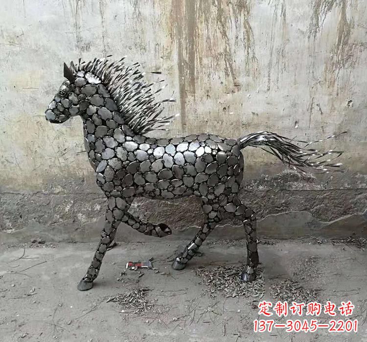 信阳不锈钢园林动物马雕塑