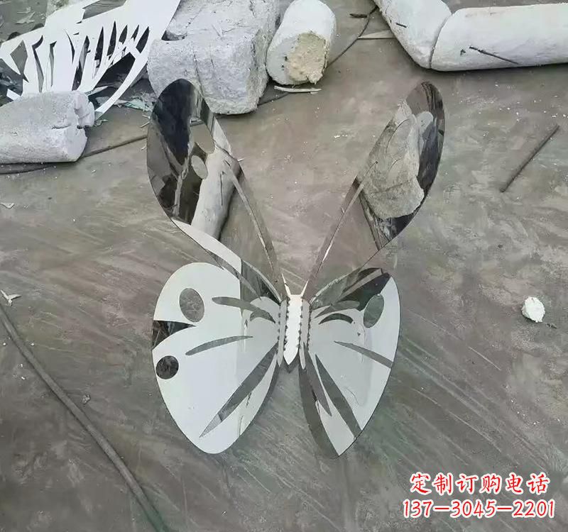 信阳不锈钢园林蝴蝶雕塑精美的艺术之作