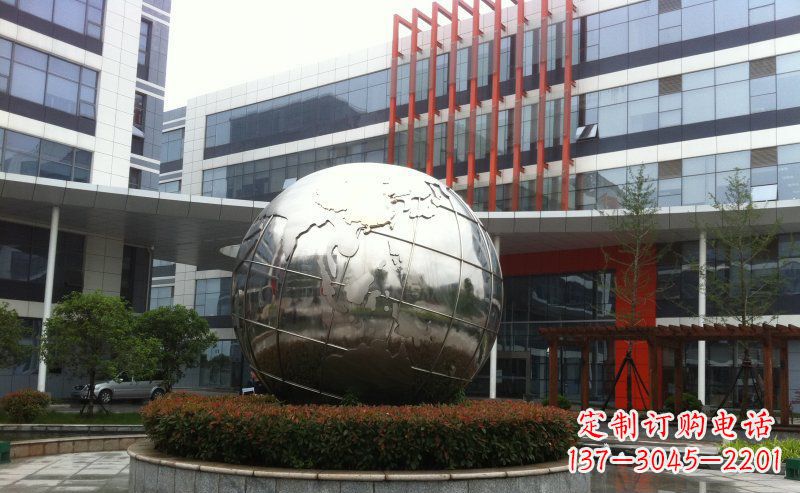 信阳不锈钢圆球地球雕塑描绘地球的美丽