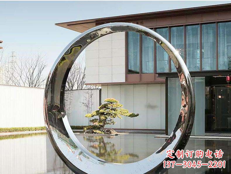信阳不锈钢月亮雕塑精美绝伦