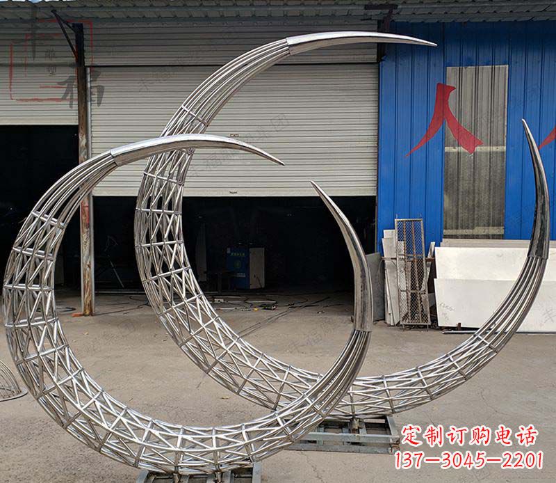 信阳不锈钢月亮镂空摆件雕塑——让月亮闪耀你的家