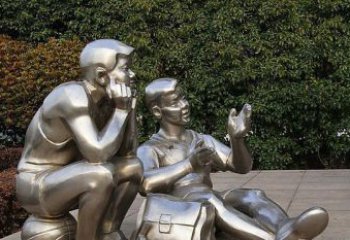 信阳不锈钢的学生雕塑