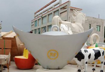 信阳不锈钢元宝雕塑精美而珍贵