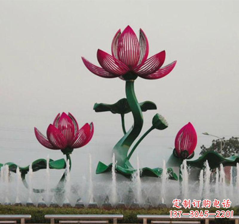 信阳不锈钢莲花雕塑