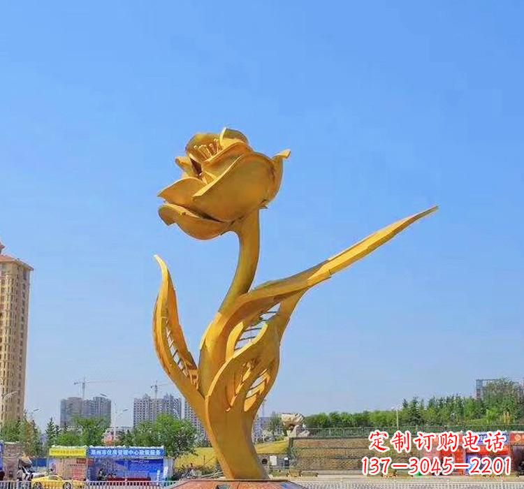 信阳精美不锈钢紫荆花雕塑