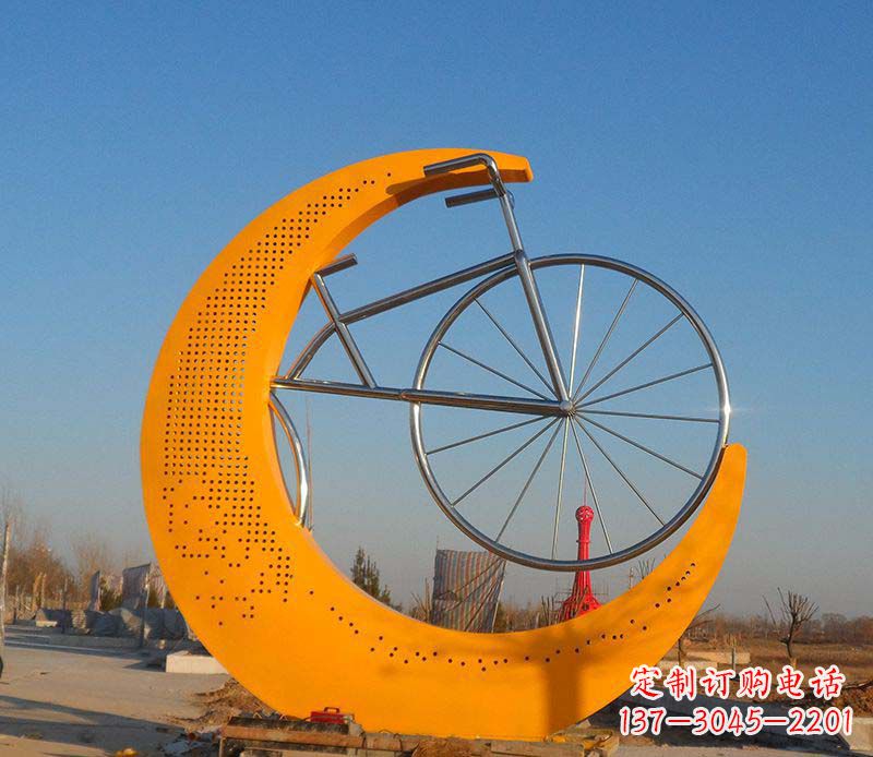 信阳不锈钢自行车雕塑一次性看到的艺术经典
