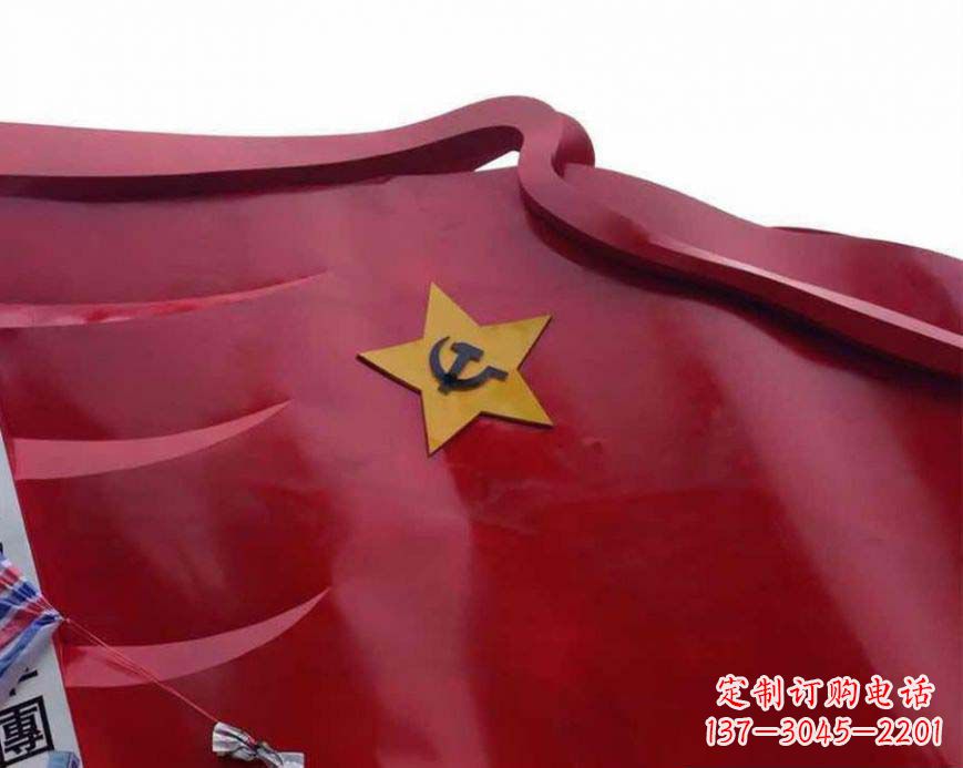 信阳不锈钢党徽雕塑——传承红色基因