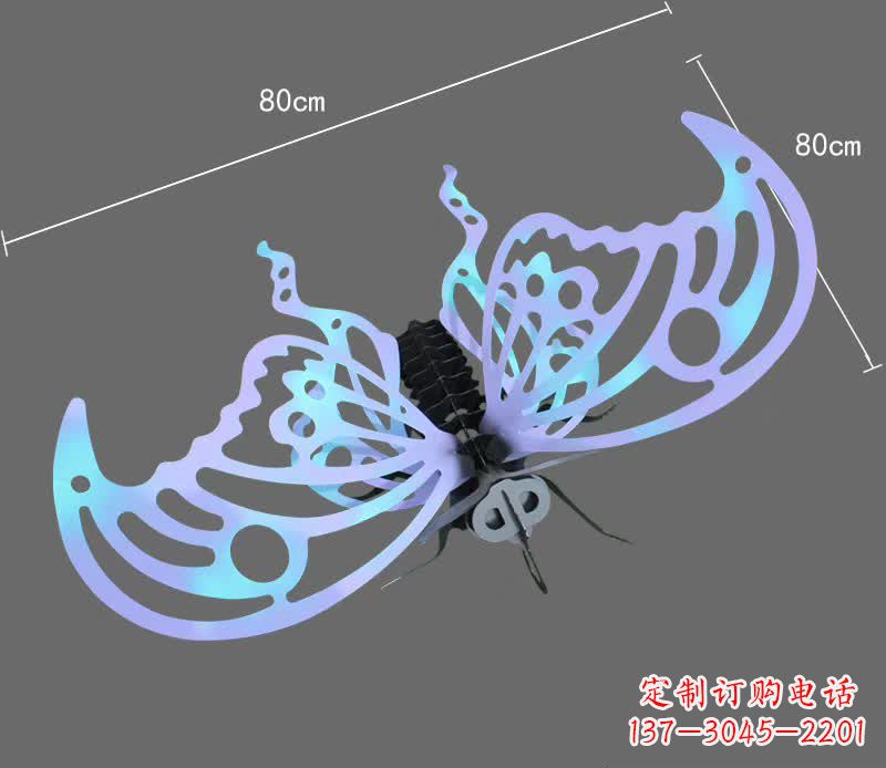 信阳彩绘不锈钢蝴蝶雕塑