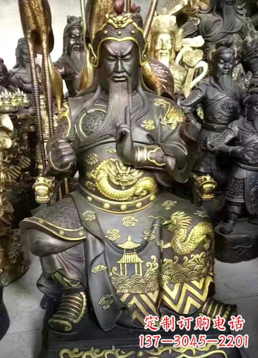 信阳彩绘关公神像