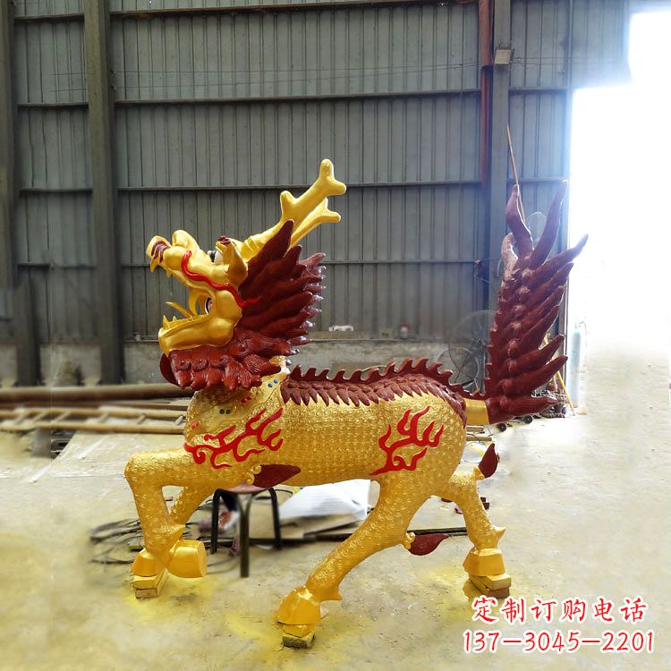信阳精美麒麟铜雕塑