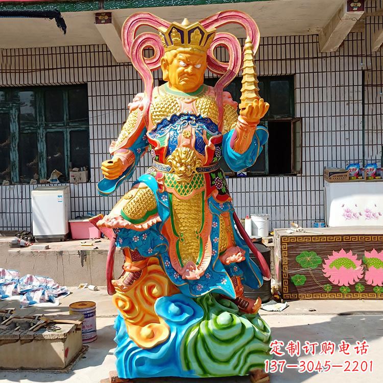 信阳玻璃钢托塔天王雕塑