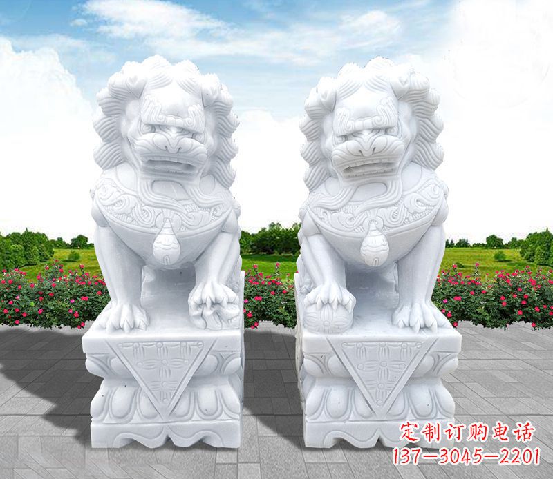 信阳狮子雕塑招财福运的象征