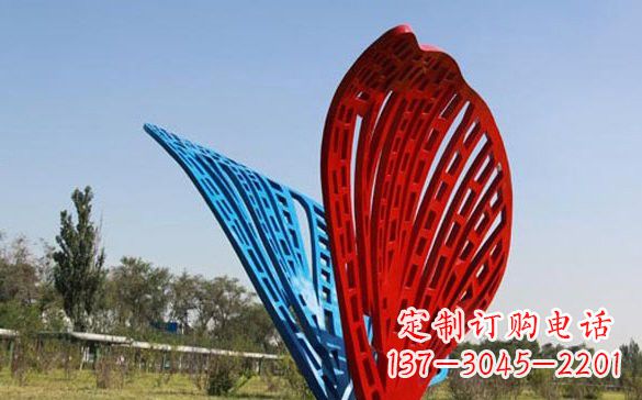 信阳彩色不锈钢蝴蝶雕塑