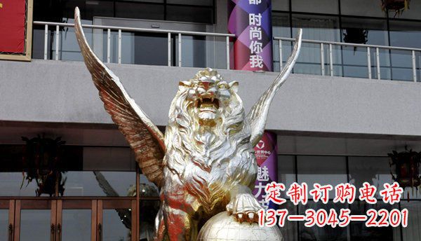 信阳铜雕狮子西洋狮子的精美雕塑