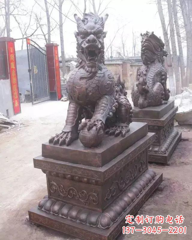信阳麒麟雕塑古老而又神秘