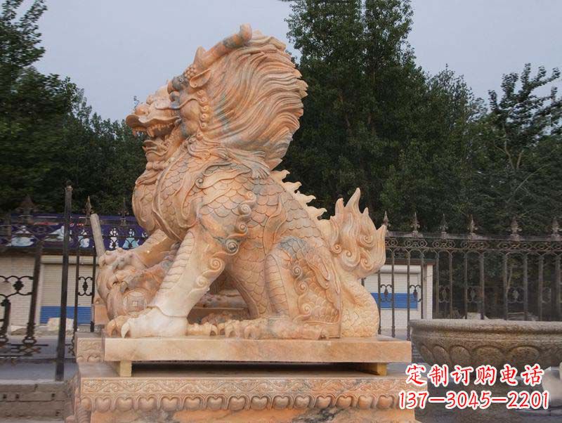 信阳麒麟门口镇宅石雕