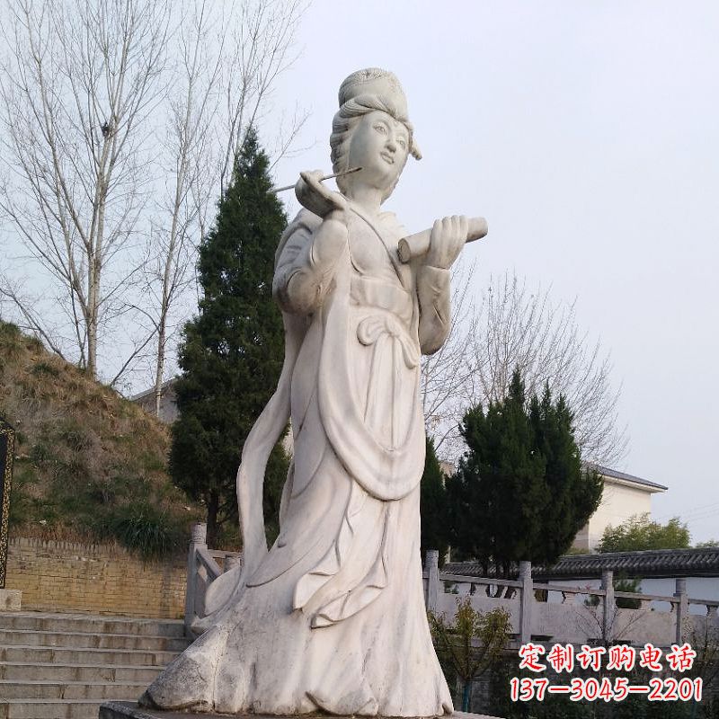 信阳蔡文姬石雕塑像-景区园林古代著名人物才女文学家雕塑