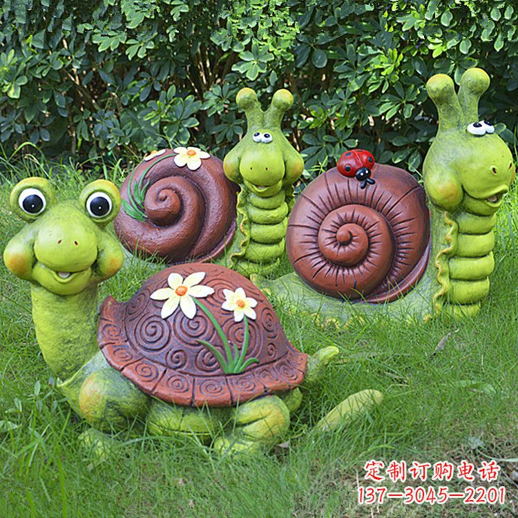 信阳蜗牛雕塑——精致的草坪小动物装点