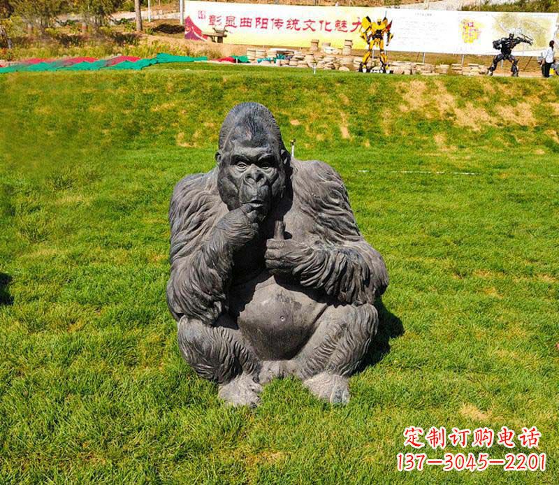 信阳猩猩雕塑——草坪猩猩公园的艺术精品