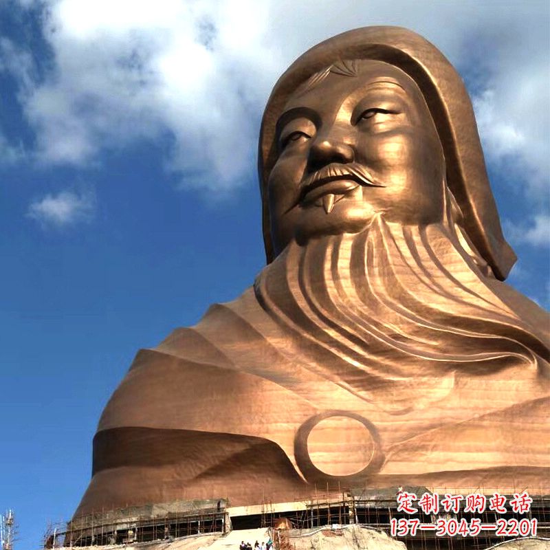 信阳成吉思汗的传奇——大型头像雕塑
