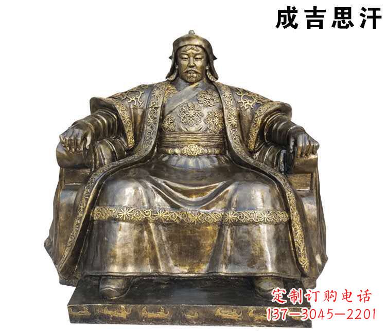 信阳成吉思汗英雄的雕像