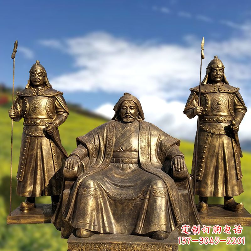 信阳成吉思汗一座永恒的纪念雕塑