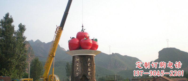 信阳不锈钢苹果雕塑缔造城市风采