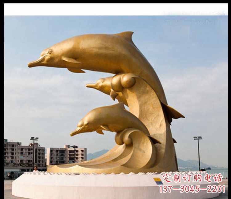 信阳海豚雕塑——美丽的城市标志