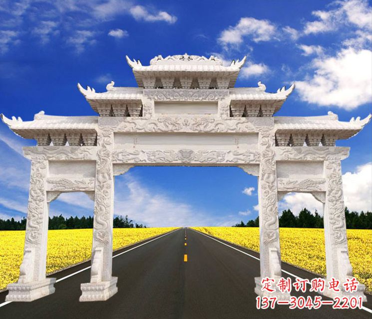 信阳城市牌楼石雕——把文化传承到实体之中