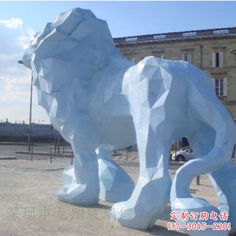 信阳城市街道创意动物狮子景观雕塑摆件